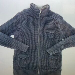 Men's Gray Cardigan Sweater